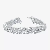 (H-I / I1) Womens 5 CT. T.W. Lab Grown Diamond 10K White Gold 7.5 Inch Tennis Bracelet