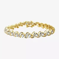 (H-I / I1) Womens 5 CT. T.W. Lab Grown White Diamond 10K Gold 7.5 Inch Tennis Bracelet