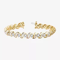 (H-I / I1) Womens 5 CT. T.W. Lab Grown White Diamond 10K Gold 7.5 Inch Tennis Bracelet