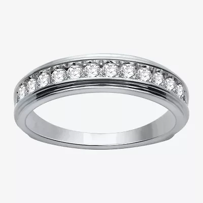 1/2 CT. T.W. Lab-Grown (H-I / I1) Diamond Wedding Band 10K White or Yellow Gold