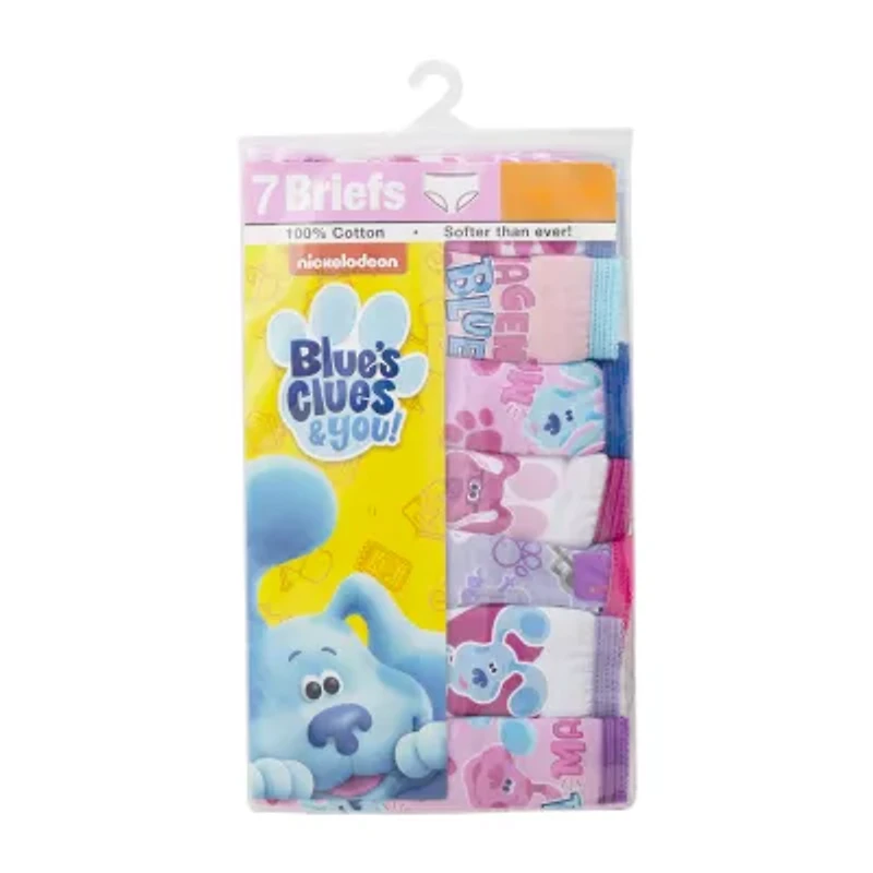 Blue'S Clue'S Toddler Girls 7 Pack Brief Panty Tgup3113