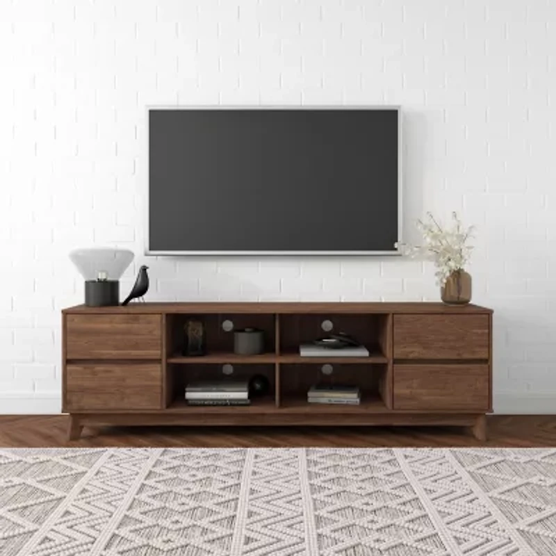Hollywood TV Stand with Flared Wood Legs