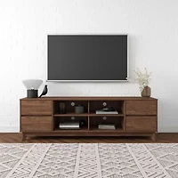 Hollywood TV Stand with Flared Wood Legs