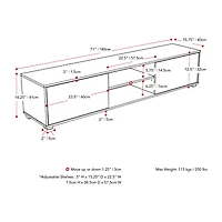 Hollywood TV Stand with Pillar Legs