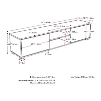 Hollywood TV Stand with Pillar Legs