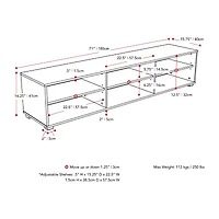 Hollywood TV Stand with Block Legs