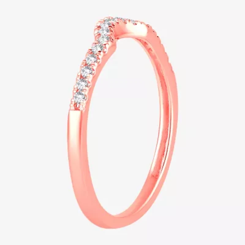 2MM 1/8 CT.T.W. Natural Diamond 10K Gold Wedding Band