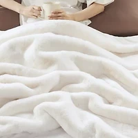 Madison Park Sienna Faux Fur Washable Midweight Throw