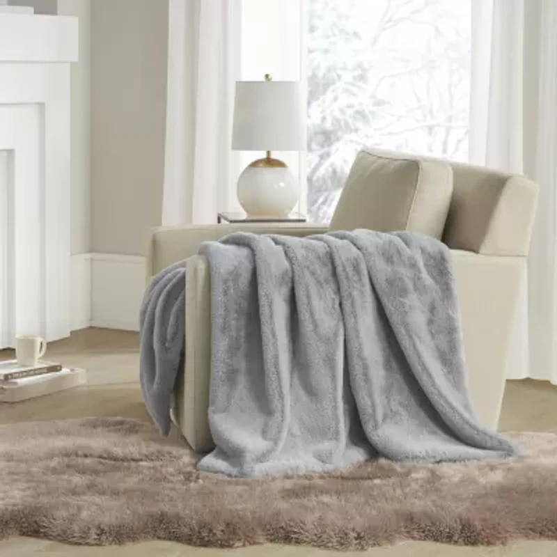 Madison Park Sienna Faux Fur Washable Midweight Throw