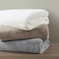 Madison Park Sienna Faux Fur Washable Midweight Throw