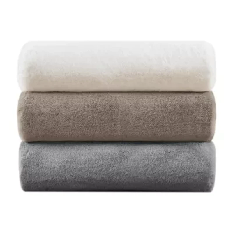 Madison Park Sienna Faux Fur Washable Midweight Throw