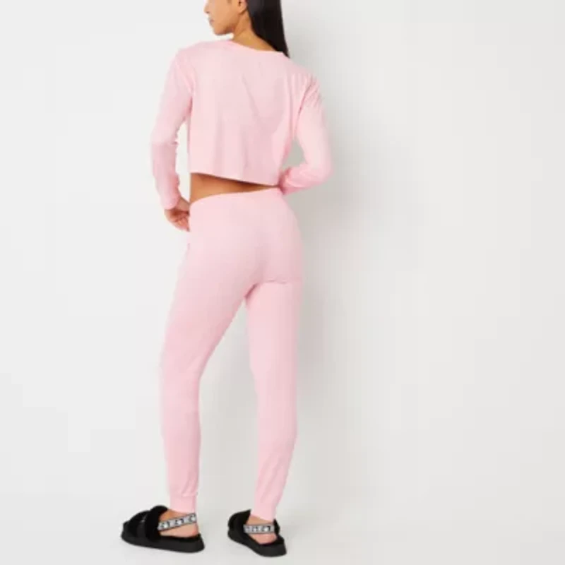 Juicy By Juicy Couture Womens Crew Neck Long Sleeve 2-pc. Pajama Sets