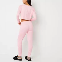 Juicy By Juicy Couture Womens Crew Neck Long Sleeve 2-pc. Pajama Sets