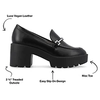 Journee Collection Kezziah Womens Moc Closed Toe Block Heel Pumps