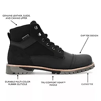 Territory Mens Brute Flat Heel Lace-Up Boots