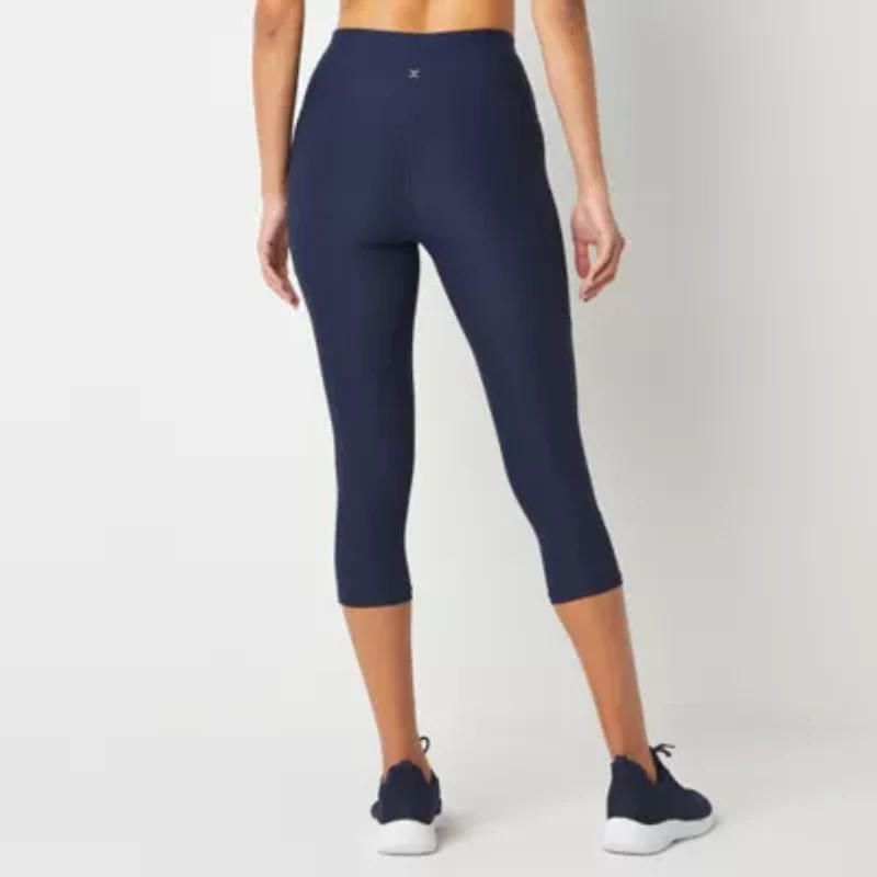 Xersion EverContour High Rise Stretch Fabric Quick Dry Workout Capris