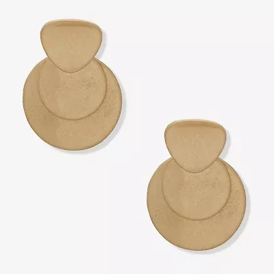 a.n.a Gold Tone 3 Layer Post Womens Drop Earrings