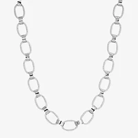 1928 Silver Tone Womens 18 Inch Link Necklace