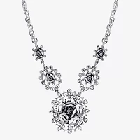 1928 Silver Tone Womens 16 Inch Statement Necklace
