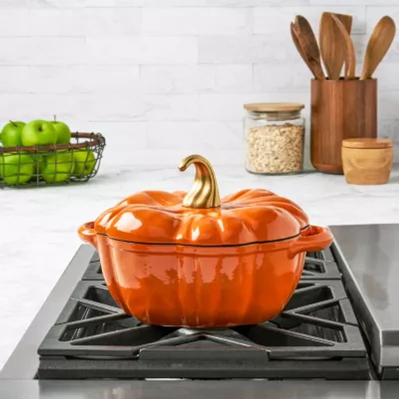 Smith & Clark Cast Iron Pumpkin Harvest 2-qt. Dutch Oven