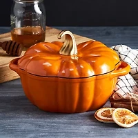 Smith & Clark Cast Iron Pumpkin Harvest 2-qt. Dutch Oven