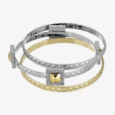 1928 Silver & Gold Tone Womens 3-pc. Bracelet Set