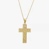 Mens 14K Gold Cross Pendant