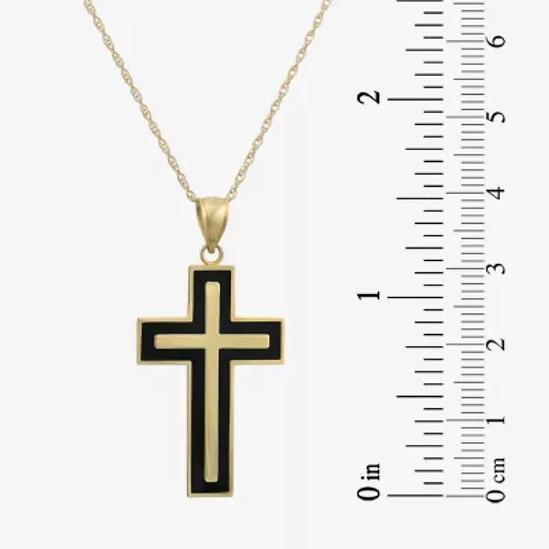 Mens 14K Gold Cross Pendant