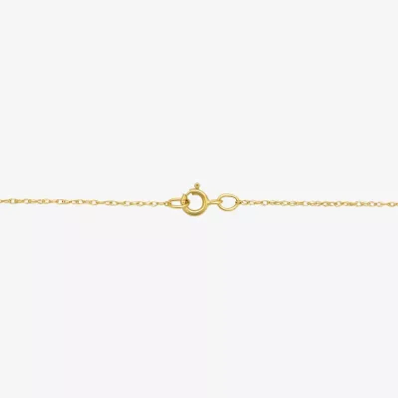 Madonna And Child Womens 14K Gold Rectangular 18 Inch Pendant Necklace