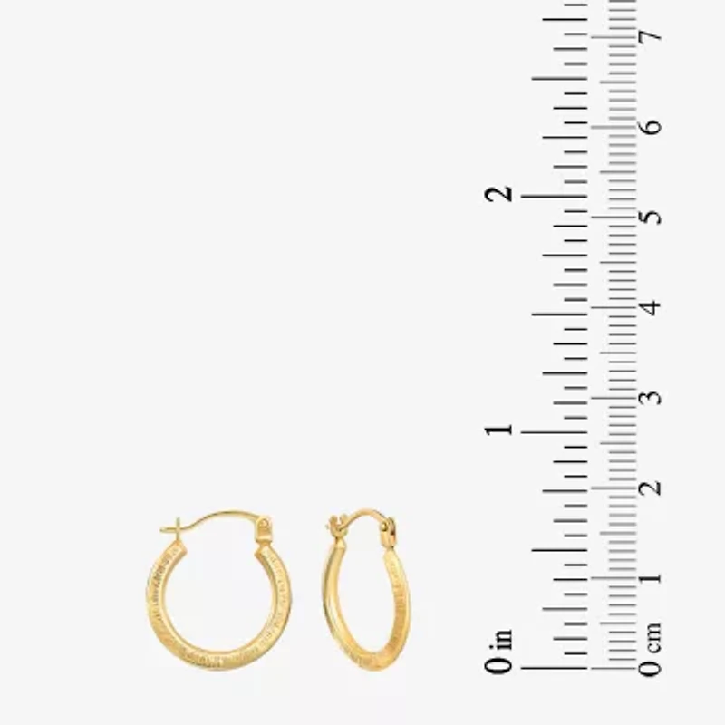 Womens 14K Gold 16.5mm Round Hoop Earrings