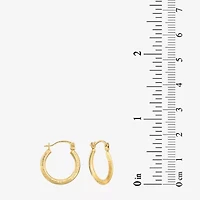 Womens 14K Gold 16.5mm Round Hoop Earrings