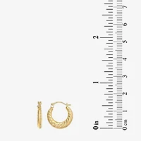 Womens 14K Gold 20mm Round Hoop Earrings