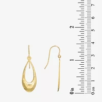 Womens 14K Gold Pear Drop Earrings