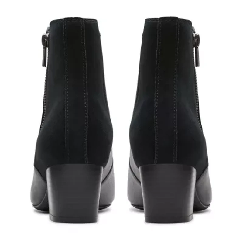 Clarks Womens Ellanie Vibe Block Heel Dress Boots