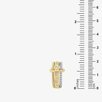 Limited Quantities! (I / Si2) Womens 1/2 CT. T.W. Lab Grown White Diamond 10K Gold Over Silver Sterling Silver 20mm Hoop Earrings