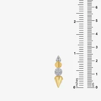 Limited Quantities! (I / Si2) Womens 1/2 CT. T.W. Lab Grown White Diamond 10K Gold Over Silver Sterling Silver 24.5mm Hoop Earrings