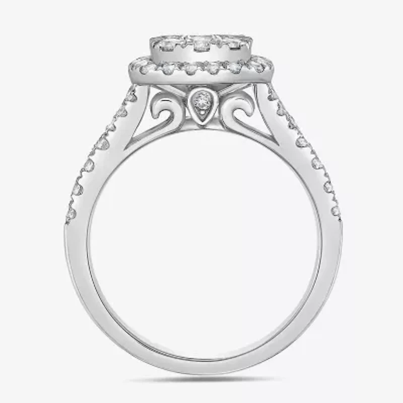 Limited Quantities! Womens 1 CT. T.W. Natural White Diamond 14K White Gold Engagement Ring