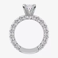 Signature By Modern Bride (G / Vs2-Si1) Womens 5 CT. T.W. Lab Grown White Diamond 14K Gold Oval Side Stone Engagement Ring