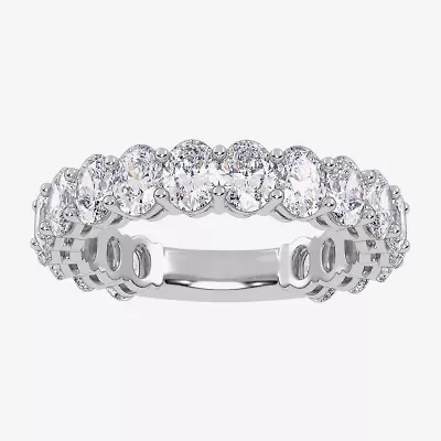 (G / Vs2-Si1) Womens 4MM 2 3/4 CT. T.W. Lab Grown White Diamond 14K Gold Wedding Band