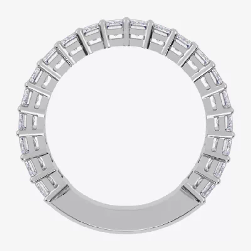 (G / Vs2-Si1) Womens 3.5MM 2 CT. T.W. Lab Grown White Diamond 14K Gold Wedding Band