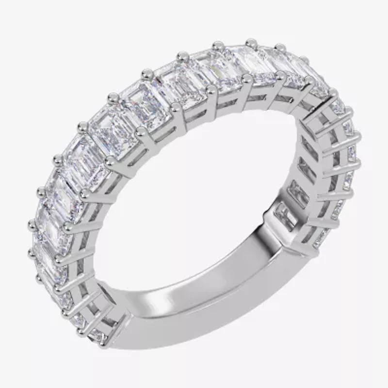 (G / Vs2-Si1) Womens 3.5MM 2 CT. T.W. Lab Grown White Diamond 14K Gold Wedding Band