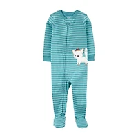 Carter's Baby Boys Footed Crew Neck Long Sleeve One Piece Pajama