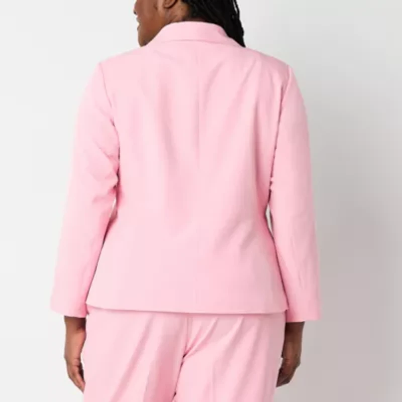 Black Label by Evan-Picone Womens Plus Classic Fit Suit Jacket