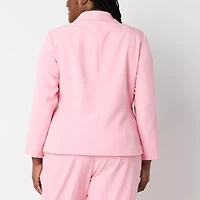 Black Label by Evan-Picone Womens Plus Classic Fit Suit Jacket