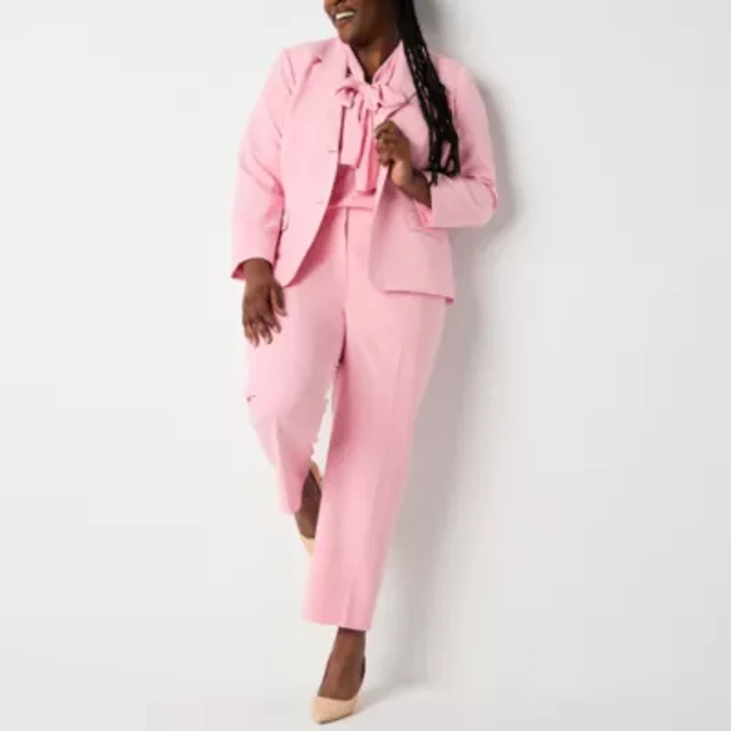 Black Label by Evan-Picone Womens Plus Classic Fit Suit Jacket