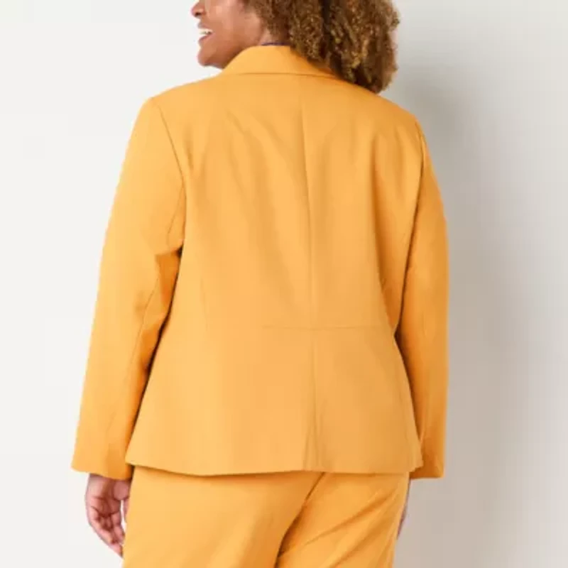Black Label by Evan-Picone Womens Plus Classic Fit Suit Jacket