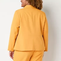Black Label by Evan-Picone Womens Plus Classic Fit Suit Jacket