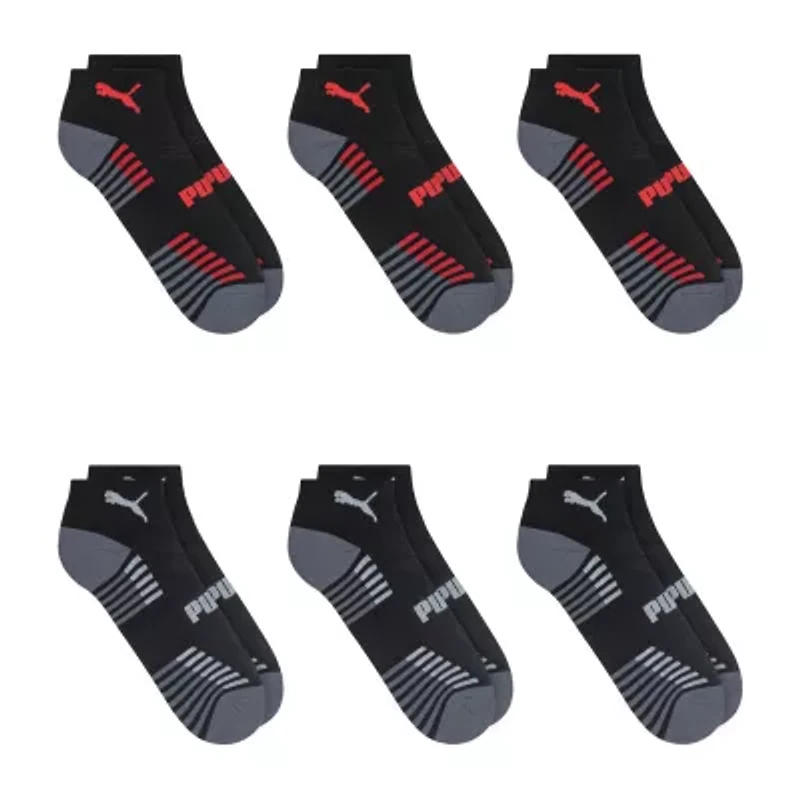 PUMA Mens Multi-Pack 6 Pair Quarter Ankle Socks