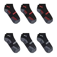 PUMA Mens Multi-Pack 6 Pair Quarter Ankle Socks