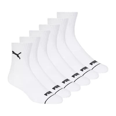 PUMA Sportstyle Training High Mens Breathable Multi-Pack 6 Pair Quarter Ankle Socks